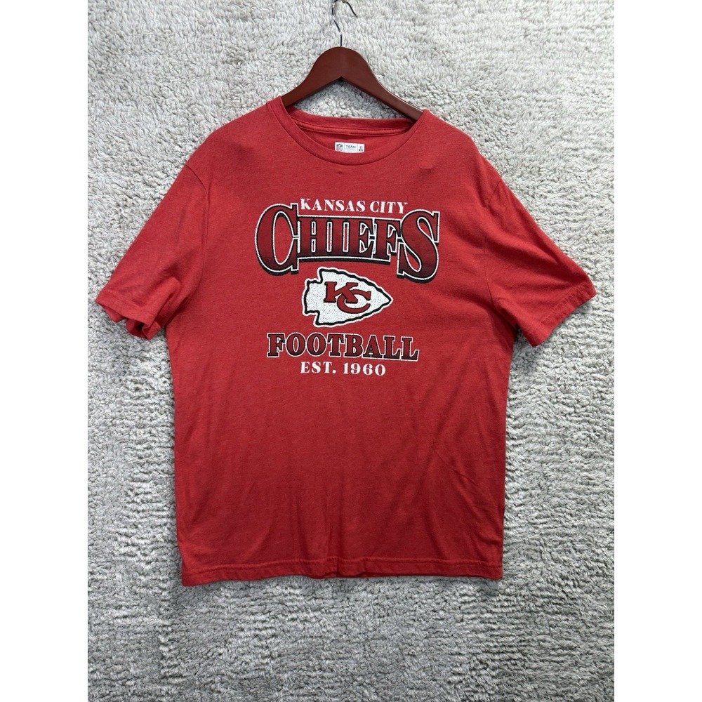 NFL Kansas City Chiefs Tshirt Men's L Red Football Logo - Picture 2 of 9